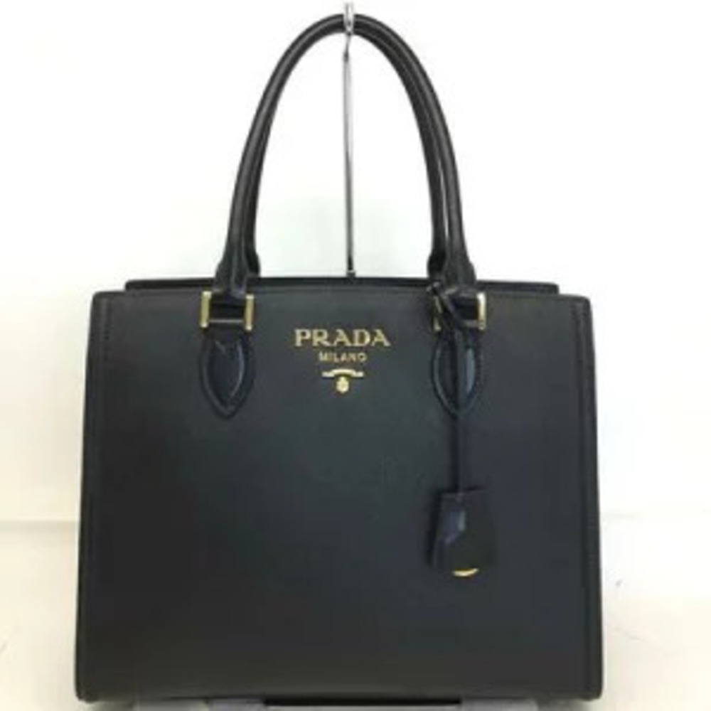 PRADA bag shoulder handbag Saffiano leather black